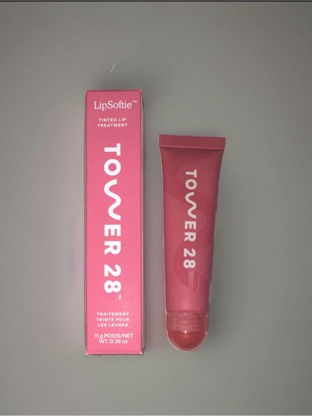 Tower 28 LipSoftie Tinted Lip Treatment — Red Bean Mochi